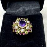 Solid 14K yellow gold gemstone ring, made in India, size ~7 Multiple Photo 5