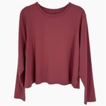 Lululemon Classic Fit Cotton Blend Long Sleeve Shirt Brier Rose Size 14 Athletic Photo 3