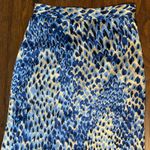 Tibi Abstract Blue 100% Silk Luxe Modern Sz 0 Pencil Ruffle Detail Women's Skirt Photo 1