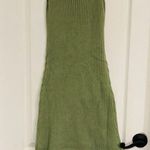 Cider Women's V-Neck Backless Knitted Midi Dress Sleeveless Pale Green Small NWT Photo 1