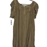 Magnolia Pearl Olive polka dot silk dress tunic one size Rare Vintage Brown Photo 0