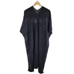 Mer Sea Souk Knit Tunic Black One Size Loose 100% Cotton V Photo 1