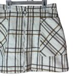 HYFVE Plaid Zip Front Wool Blend Mini Skirt Size Large Photo 1