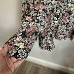 Vintage 80s Energie Bi Currants Floral Button Front Romper Size Small Black Photo 3