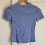 SKIMS NWT  Cotton Rib T-Shirt in Blue Violet, Size Small Photo 2