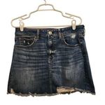 American Eagle Outfitters Denim High Rise Mini Skirt Dark Wash Blue Size 12 32 Photo 0