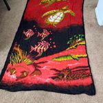 Red and Black Sea turtle scarf Beach whimsy‎ Photo 2