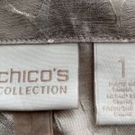 Chico's Chico’s Collection Snake Animal Print Gold Open Front Cardigan, size 1 or M Photo 2