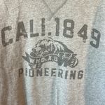 Collegiate Outfitters WHO.A.U California style sweatshirt in size large. Grey/navy Photo 2