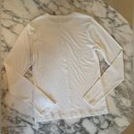 Madewell NWT  drapey rib long sleeve tee cream color Sz S soft Photo 4