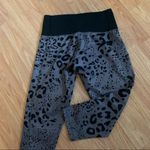 Adidas  'Climalite Capri Pants Black Gray Waistband Womens Size S Small Cheetah Photo 7