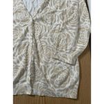 B40 Women’s G H Bass & Co Lightweight Cardigan Sweater Tan White size Large Photo 1
