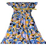 Anthropologie  Somerset Maxi Dress XL Abstract Colorful Boho Tiered Flowy Photo 3