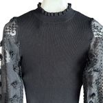 Almost Famous Juniors ™ 3D Flower Illusion Sleeve Mock Sweater Photo 6