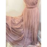 ASOS PREMIUM Tulle One Shoulder Maxi Dress In Mink 10 Photo 5