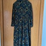 Natural Life  Blue and Gold Floral Long Sleeve Dress Photo 7
