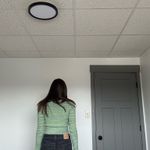 American Eagle Green  Sweater Knit Cropped Small Photo 2