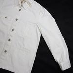 Madewell White Denim Puff-Sleeve Chore Jacket, XS Photo 5