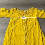 Naïf Mustard Yellow Half‎ Bell Sleeve Button Down Mini Dress Size M Size M Photo 6
