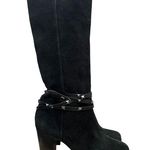 Antonio Melani Black Binx Studded Wrap Heeled Knee High Boots 9.5 Photo 0