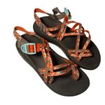 Chacos Chaco Women's ZX/2 Classic Tunnel Tango straps orange blue women’s 9 sandals Photo 3