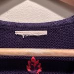 Northern Reflections Vintage  Navy Blue Fall Embroidered Scarecrow Vest Photo 3