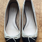 Lands' End  black and cream ballet flats size 10 Photo 0