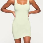 SKIMS RIBBED SOFT LOUNGE MINI DRESS IN HONEYDEW SIZE L Photo 3