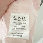 Sea New York Lanie Floral Smocked Midi Dress 100% Silk Pink floral Size Medium M Photo 5