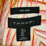 Tahari  Tropical  Pink and Orange 100% Linen Dress - Size Small Photo 1