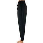 ZARA Women's Black High Waisted Drawstring Tapered Jogger Sweat Pants Size S Photo 1