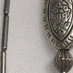 Vintage Multi Gemstone Silver Tube Bead Native American Bear Charm Necklace Set Photo 5