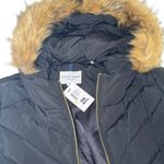 Cole Haan Signature Black Down Puffer Coat with Faux Fur Hood NWT Size M Photo 2