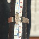 VINTAGE DIAMONIQUE DQCZ 925 STERLING MARQUISE RING, SIZE 6 Silver Photo 2