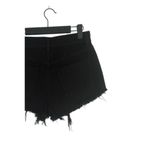 Pistola  Cutoff Distressed Jean Shorts Raw Ripped Hem High Rise Pockets 27 Black Photo 4