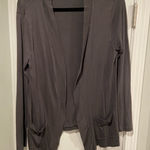 J.Crew  Size L Featherlight Gray Long Sleeve open Front Cardigan Top Photo 0