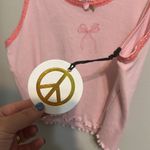 NWT Girly Bow Frilly Bottom Cropped Lqce Tanktop Size XL Photo 1