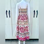 Caroline Constas 2 Piece Linen Blend Cropped Top & Midi Skirt Women's Medium NWT Pink Photo 3