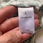 Pink Lily green floral ruffle sleeve romper, size large Photo 6