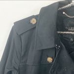 Talbots Plus Size 14 Women’s Black Button Front Trench Coat Photo 2