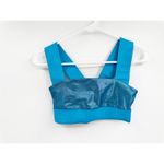 Heroine Sport Ocean Blue Metallic Square Neck Yoga Gym Power Sports Bra XS NWT Photo 1