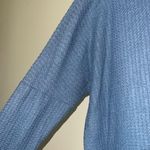 Cowl Neck Henley Sweater Blue Size L Photo 1