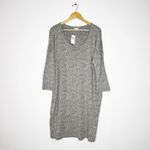 J.Jill Pure Jill Black Multi Knit Light Weight Sweater Dress Size XL NWT Gray Photo 2