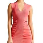 Ted Baker London Novari Bodycon Dress Coral Ruched Sleeveless Size 6 Women's Photo 0