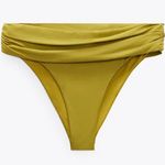 ZARA NWT Green Bikini Bottom High Rise Size Small Photo 0