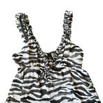 Smart & Sexy Black White Zebra Ruffle Sheer Lingerie Intimate Sexy Slip Dress Photo 1