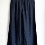 a.n.a NWT . Womens Jeans Denim Dark Blue Wide Leg High Rise Slant Pockets Size 8 Photo 0