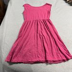 Garnet Hill Pink Cotton Blend Ruched Sleeveless Dress Size 10 EUC Photo 4