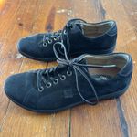 Hartjes Women's Lace Up Leather Oxford Nubuck Suede Sneaker Shoes Black US 9 Photo 2