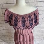 Love Tree  Women’s Off The Shoulder Casual Embroidered Girly Mini Dress Size M Photo 1